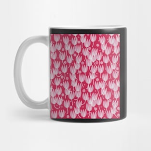 Tulips on red background Mug